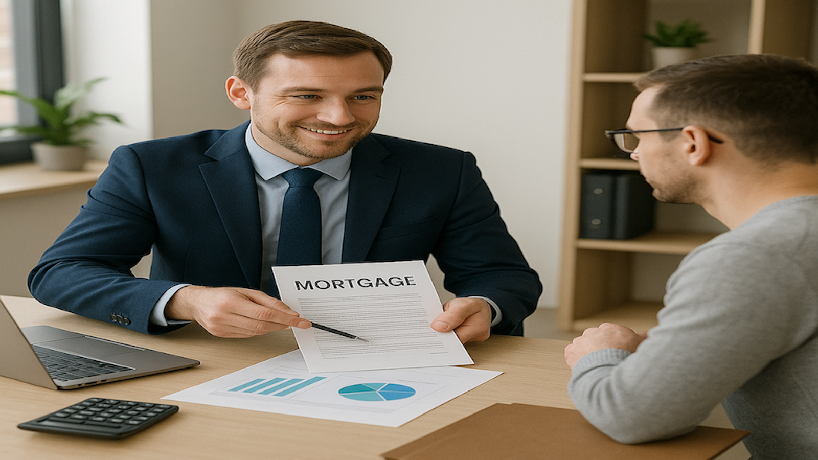 Bank advisor meeting with a small business owner