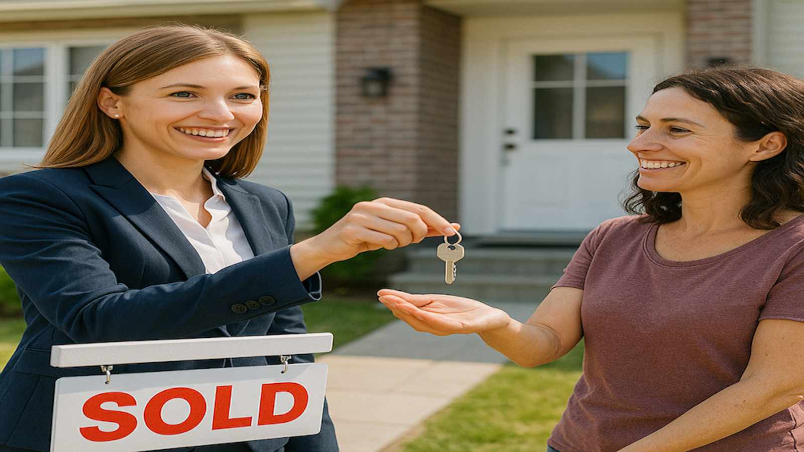 Realtor presenting a home to clients